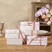 Caja de dulces triangular con lazo Super Septiembre, caja de recuerdo para boda, caja de regalo plegable a mano con lámina dorada de agradecimiento, proveedor mayorista