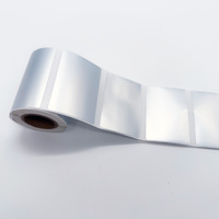 Etiqueta de Código de Barras Plateada de PET de Grado Industrial, Etiqueta Adhesiva Térmica Impermeable Personalizada, Etiqueta de Gestión de Almacenes Electrónicos
