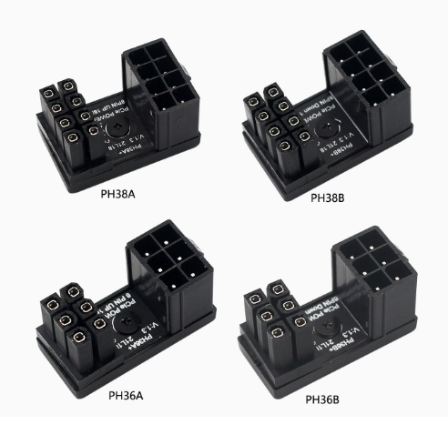 Graphics Card Power Supply 180 Degree Steering Connector 6P8P Converter Solves Graphics Card Top Cover