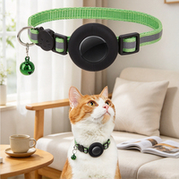 Traceur anti-perte AirTag de luxe, durable, étanche, à motif uni, étui de localisation pour animaux de compagnie pour chats