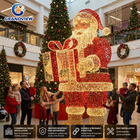 Maßgefertigte Beleuchtete 3D LED Weihnachtsmann-Stern-Lichter Weihnachtsmotiv-Beleuchtung für Freizeitparks Kommerzielle Feiertags-Lichtinstallationen