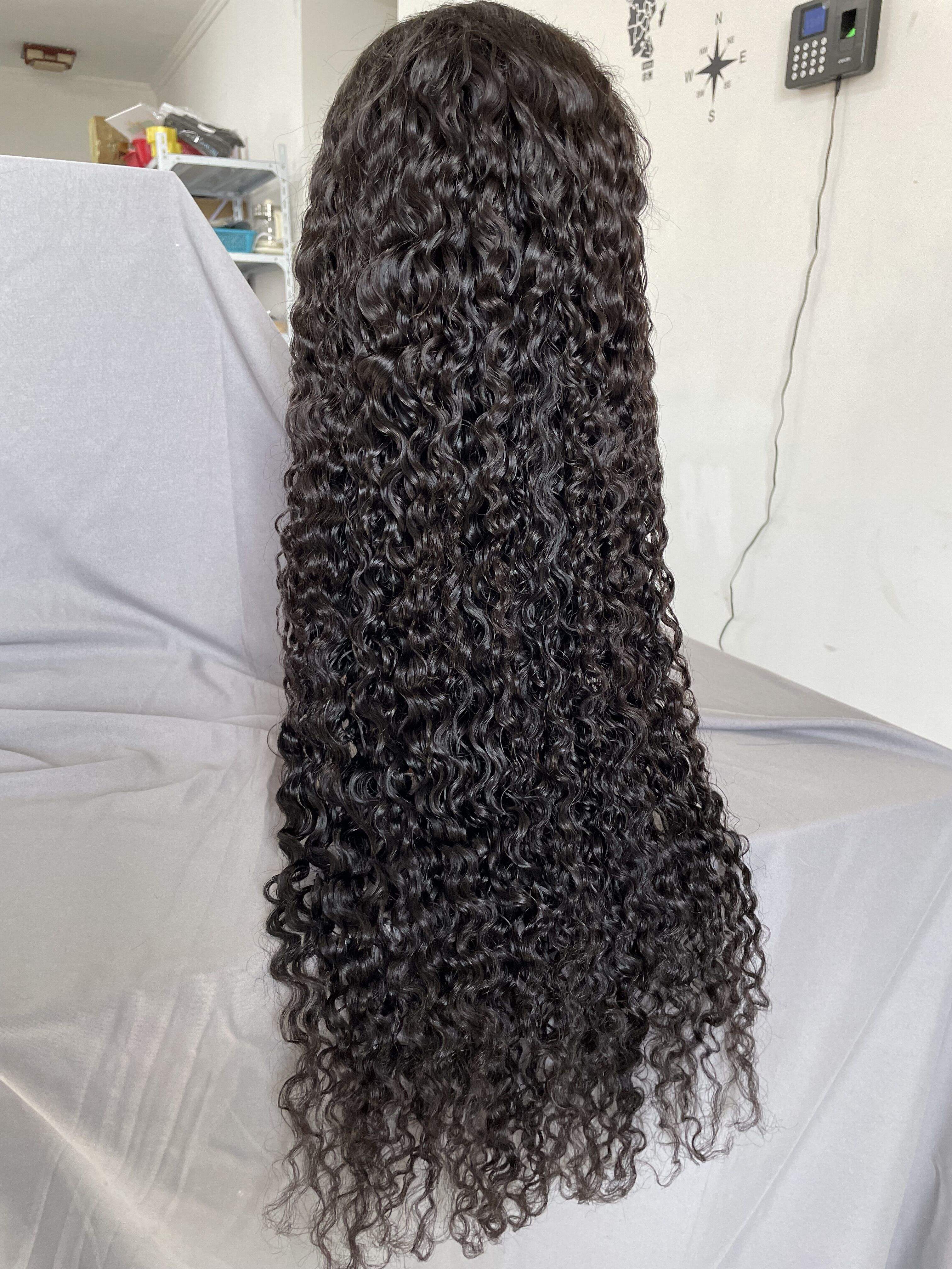 Curly transparent wig