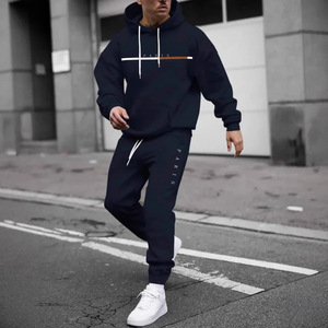 Nuevo Conjunto de Sudadera con Capucha Extra Grande para Hombre con Estampado de Logotipo, Prenda Exterior de Felpa de Mezcla de Algodón de Manga Larga en Estilo Deportivo para Primavera - Product Image 4