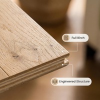 Vollständig Stickstoffbehandelter Eichen-Fischgrät-Engineered-Bodenbelag 910X125X14,5/1,2mm Größe für Open-Plan-Wohnräume Außen- und Parknutzung