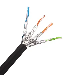 Cca kawat tembaga murni Cat5 Cat6 UTP FTP SFTP Cat6a Cat7 Rj45 Rj6 Rj11 kabel Lan Ethernet jaringan dalam dan luar ruangan