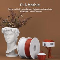 Filamen Printer 3D PLA Tekstur Marmer Asli Bambu 175mm RFID Bambu Lab Seri X1/P1/A1 1KG (22lbs) Putih Marmer 13103