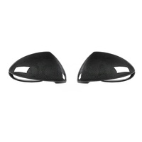 Coques de rétroviseurs latéraux en carbone sec LHD avec moulures métalliques à trous latéraux pour Porsche 958.2 2015-2018