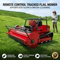 Cultivateur multifonctionnel télécommandé sur chenilles 48V 800 mm / 1200 mm : motoculteur, trancheuse et tondeuse (vente en gros)