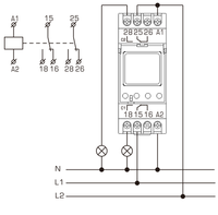 RELETEK Minuteur astronomique double canal AC/DC 24-246V RD-TPA2, Relais haute puissance pour éclairage, Charge de contact élevée, Format miniature