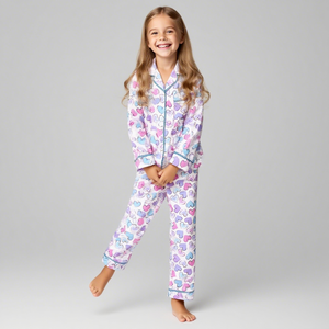 <span class=keywords><strong>Pigiami</strong></span> di bambù personalizzati da <span class=keywords><strong>donna</strong></span> con maniche lunghe nuovo Design stampa di san valentino comodi indumenti da notte abbinati Casual per famiglie - Product Image 4