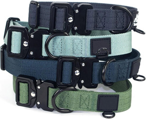 <span class=keywords><strong>Collar</strong></span> táctico para perros con asa, <span class=keywords><strong>Collar</strong></span> duradero de nailon para exteriores, <span class=keywords><strong>Collar</strong></span> de entrenamiento ajustable para perros grandes - Product Image 4