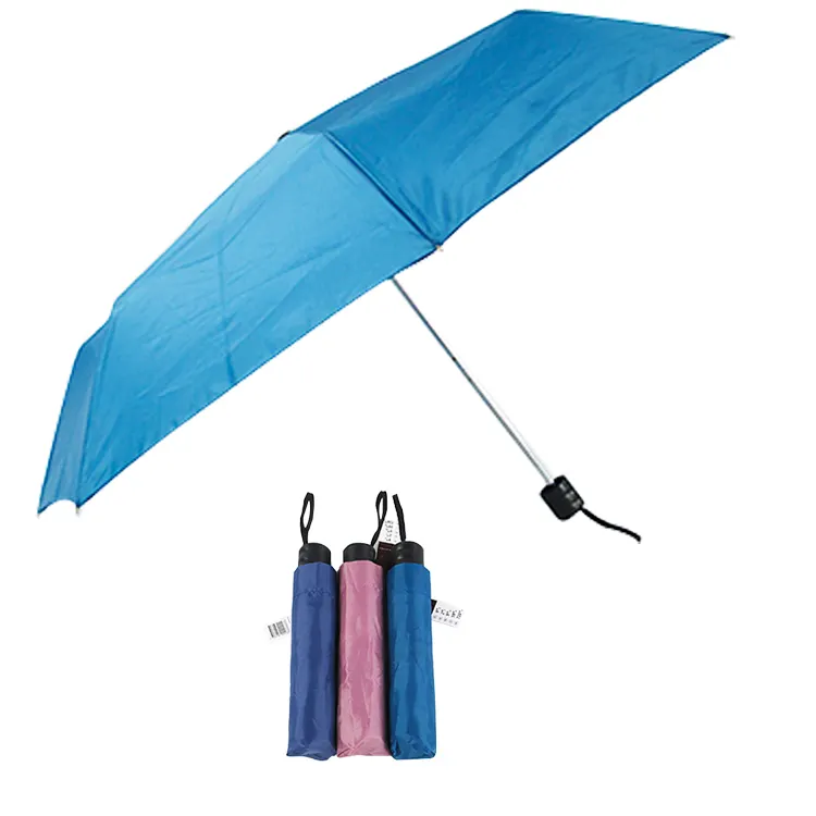 Promotionnel en acier normal voyage publicité sombrillas 3 parapluie pliant avec logo imprimé