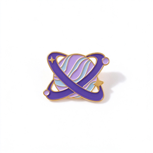 Lindo Juego de Pins Metálicos Esmaltados de Planetas, Estrellas y Luna, Insignias Celestiales para Mochilas, Sombreros y Accesorios de Ropa - Product Image 3