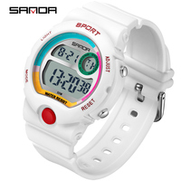 Sanda jam tangan Digital kuarsa anak perempuan laki-laki grosir untuk anak-anak jam tangan Alarm tahan air jam tampilan ganda jam Montre Femme
