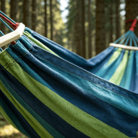 Hamac Courbé Anti-Renversement en Polyester et Coton pour 1-2 Personnes, Enfants et Adultes, Idéal pour le Camping, la Randonnée et les Voyages en Extérieur