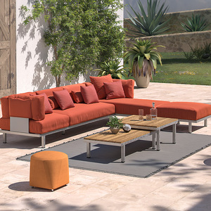 Sigarten Foshan di fascia alta moderno Hotel di lusso all'aperto mobili da salotto arancione rosso Patio giardino set divano - Product Image 2