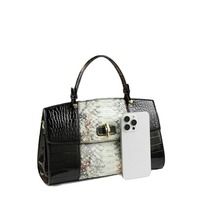 Nouveau Sac à Main Femme Motif Serpent Dégradé Transfrontalier, Sac Boston en Polyester de Luxe Léger et Tendance, Porté Épaule ou Croisé
