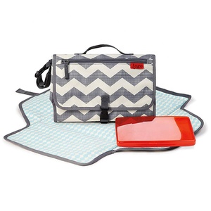 Bolsa de Viaje Ligera para Cambiar Pañales, Bolsa de Almacenamiento Multiusos con Colchoneta Inflable de Espuma para Cambiar Pañales de Bebé - Product Image 3