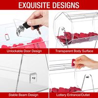 Tambour de tirage au sort moderne écologique Steauty et boîte de tirage chanceux en acrylique transparent pouvant contenir 2500 billets Design personnalisé 11x10.9 pouces