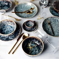 China Ceramic Porcelain Dinner Plate, Animal Print Design