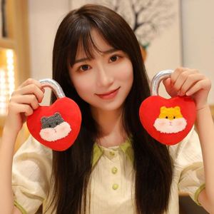 Sáng Tạo Vui Mềm Hamster Mô Hình Nhồi Bông Trái Tim Màu Đỏ Khóa Keychain Đồ Chơi & Sang Trọng Gối Valentine Quà Tặng - Product Image 5