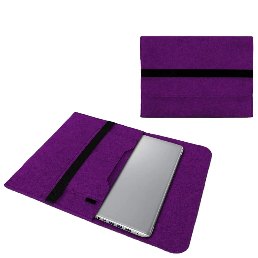 Capa protetora para laptop de feltro, capa protetora para notebook universal de 14 polegadas cores: cinza