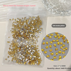 Adorno de Uñas con Diamantes Planos Mini Malt, Brillante, Transparente, Blanco, Rosa, Azul, para Decoración de Uñas DIY - Product Image 4