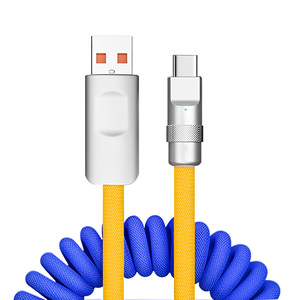 2024 แฟชั่นใหม่ USB TO TYPE-C ฤดูใบไม้ผลิโหลดสายเคเบิลข้อมูลไนลอนถัก + ลวดตาข่ายง่ายต่อการพกพาชาร์จเร็ว - Product Image 6