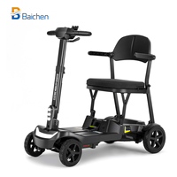 Scooter de Movilidad Plegable de Aleación de Aluminio Ultraligero de 16 kg, Motor sin Escobillas de Gran Potencia para Subir Pendientes, Fácil de Transportar, Scooter de Movilidad para Discapacitados