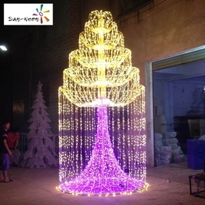 La forme de cône en plastique de conception de Noël a mené la lumière imperméable de fontaine - Product Image 5