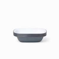 Plat à pâtisserie rectangulaire en fonte émaillée, couleur personnalisable, pour la cuisson du pain et les plats de fête, idéal pour la maison, la cuisine et les restaurants, vente en gros