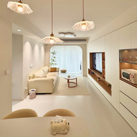 Meuble TV moderne personnalisé pour salon, console de rangement, unité de divertissement en bois pour maison, villa, appartement, projet