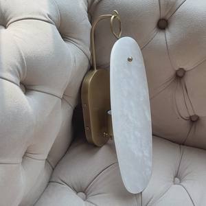 Lámpara de Pared Moderna de Alabastro Dorado y Cobre para Hoteles y Hogares, Lámpara Decorativa LED para Sala de Estar - Product Image 1