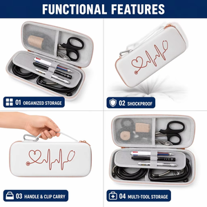 Étui de transport pour stéthoscope médical antichoc en EVA personnalisé, étanche, sac d'accessoires pour infirmière et médecin, boîte à outils d'urgence pour premiers secours - Product Image 2