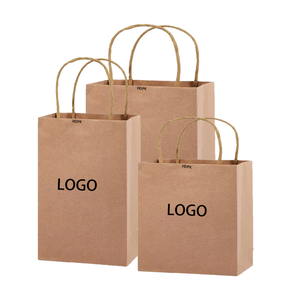 Sac de shopping en papier kraft brun personnalisé, sac d'emballage recyclable avec logo personnalisé pour les vêtements, les baskets, les fournisseurs de détail - Product Image 5