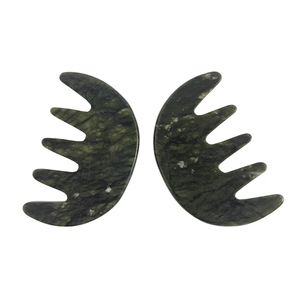 Masajeador de cuero cabelludo personalizado de jade verde oscuro a bajo precio al por mayor - Product Image 2