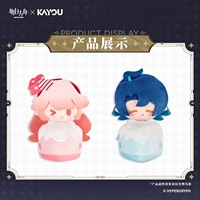 Vente en gros de badges et figurines fluorescentes Arknights Kayou Pop-up en stock, authentiques, avec support, merchandising Amiya Lumen