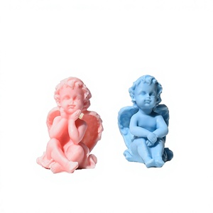 Moldes de Silicona para Pastel Chenghi CHC713, Forma de Ángel, >20 Piezas, Rosa y Azul, Fácil Desmolde, para Decoración de Pasteles DIY - Product Image 2