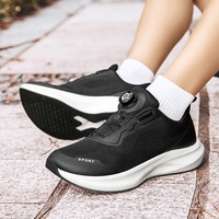 Chaussures de voyage d'extérieur pour hommes à bout large et largeur généreuse, nouvelles baskets respirantes en maille avec boutons, antidérapantes, pour la course à pied, Zapatillas
