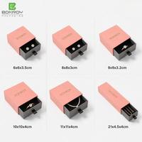 Boîte à bijoux personnalisée gaufrée biodégradable, boîte à tiroir avec doublure en éponge, coffret cadeau de luxe pour bracelets, boîtes cadeaux pour la Saint-Valentin