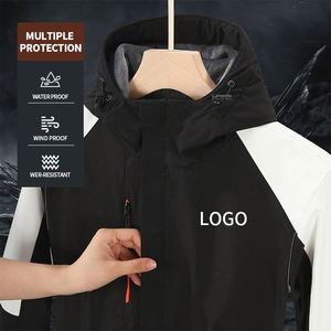 Custom <b>Men</b> Casual Water Repellent Polyester Nylon Printing Hiking Windbreaker Outdoor Waterproof Softshell <b>Rain</b> <b>Jacket</b> - Product Image 2