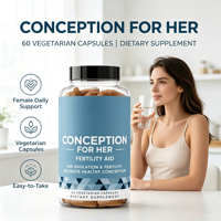 Capsules de fertilité naturelles pour femmes, marque privée OEM, complément alimentaire pour la santé reproductive, 60 capsules, durée de conservation de 24 mois, 1 à 2 capsules par jour