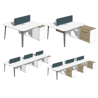 Bureau informatique moderne en bois pour 4 à 8 personnes, idéal pour l'écriture et l'utilisation d'un ordinateur portable, parfait pour les postes de travail et les espaces de bureau.