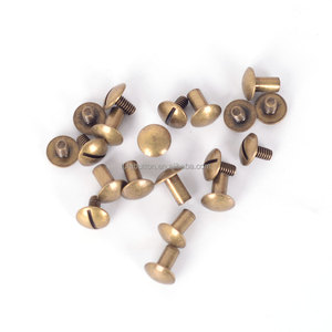 Manufacturer Chicago Screw Concho Screws Soild Posts Cambered Head Western <strong>Rivets</strong> for <strong>Leather</strong> Craft Belt Waller Holsters - Product Image 5