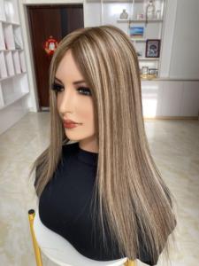 Nguyên Nga Châu Âu Con Người Tóc Lụa Topper Với Máy Mở Sợi Ngang Tự Nhiên Tìm Kiếm Lụa Topper Cho Cô Gái Trắng Mỏng Tóc - Product Image 4