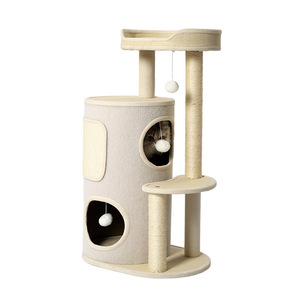 Árbol para gatos HOOPET, apto para verano, resistente a los arañazos y no desprende fácilmente los restos de piel. Características incluyen postes rascadores de sisal, para gatos - Product Image 3