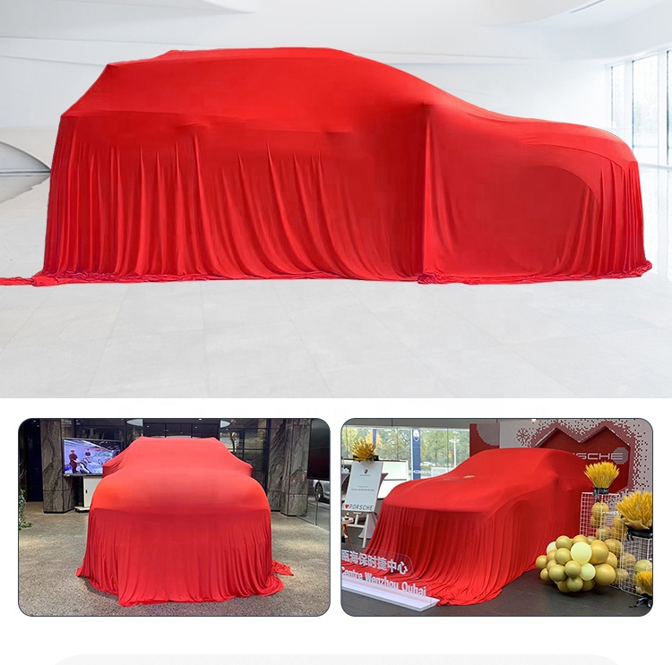 ORANGLES Car Show Reveal Cover 4S Store New Car Opening Cloth Ceremony Bahrain - angled perspective - presenting advantages - Image 4 of 4 | fits any environment | Purchase Car Show Reveal Cover 4S Store New Car Opening Cloth Ceremony Bahrain Michigan | Free Shipping ORANGLES