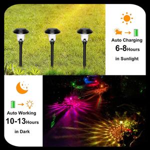 Lampe solaire LED extérieure étanche IP65, éclairage décoratif RGB, lumières de paysage, éclairage solaire pour pelouse, jardin, lumière chaude - Product Image 4