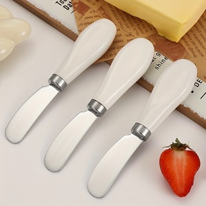 Cuchillo para Mantequilla Pequeño de Acero Inoxidable al por Mayor con Mango de Cerámica, Esparcidor y Rebanador de Queso - Product Image 5