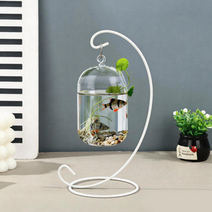 Soporte Colgante de Hierro para Micro Paisajes, Gancho para Botella Ecológica, Soporte para Maceta Colgante de Vidrio - Product Image 1